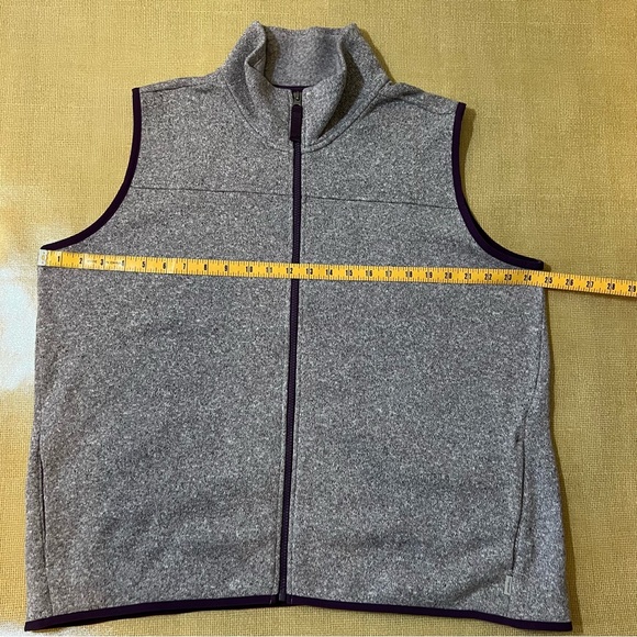 Worn Once! Eddie Bauer Fleece Zip Vest Heather Lavender Size XL - Picture 11 of 15